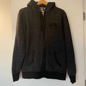 Roots Black & White Blend Zip-Up Hoodie